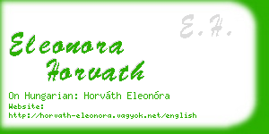 eleonora horvath business card